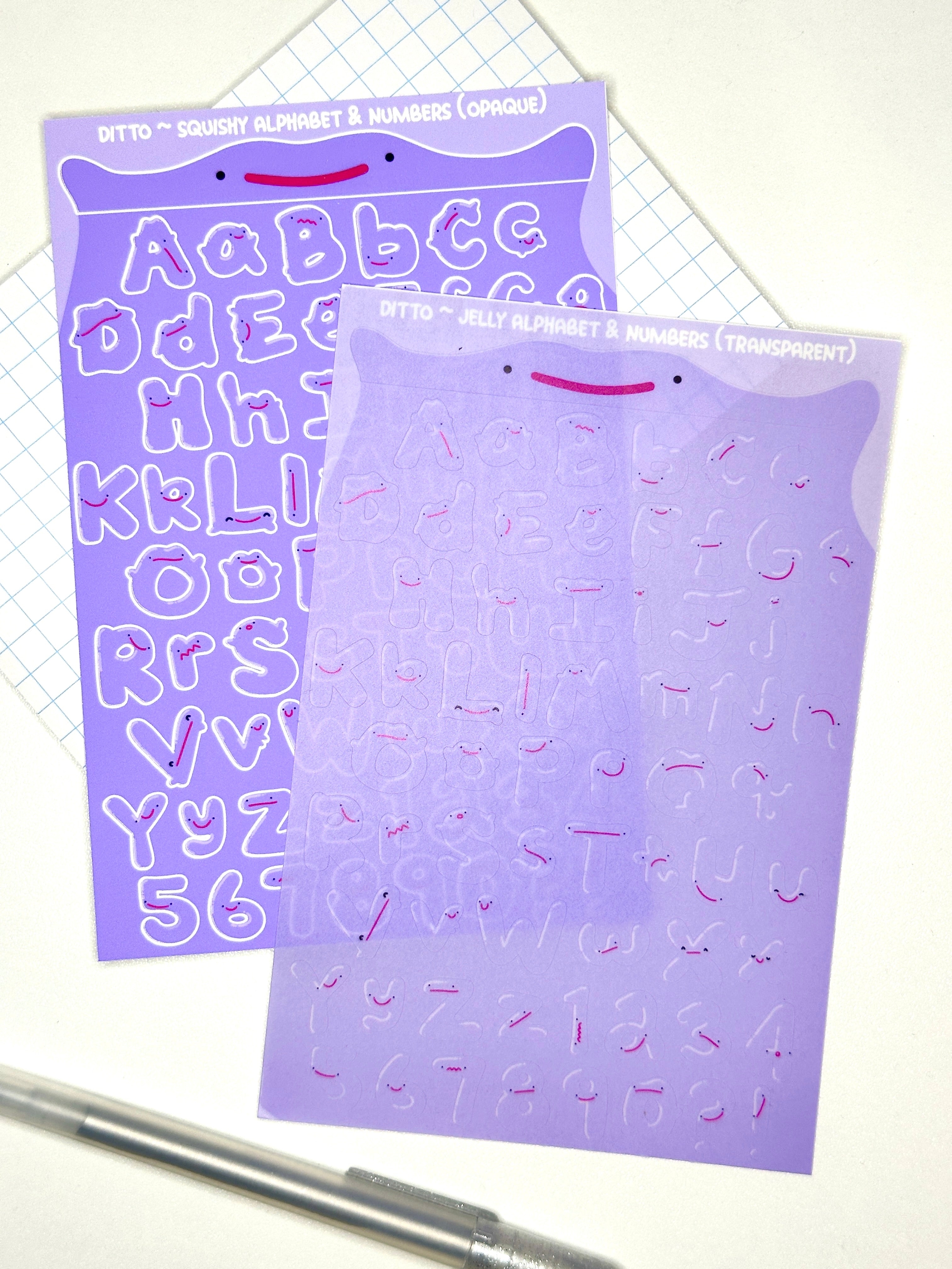 Ditto ~ Alphabet & Numbers Sticker Sheet