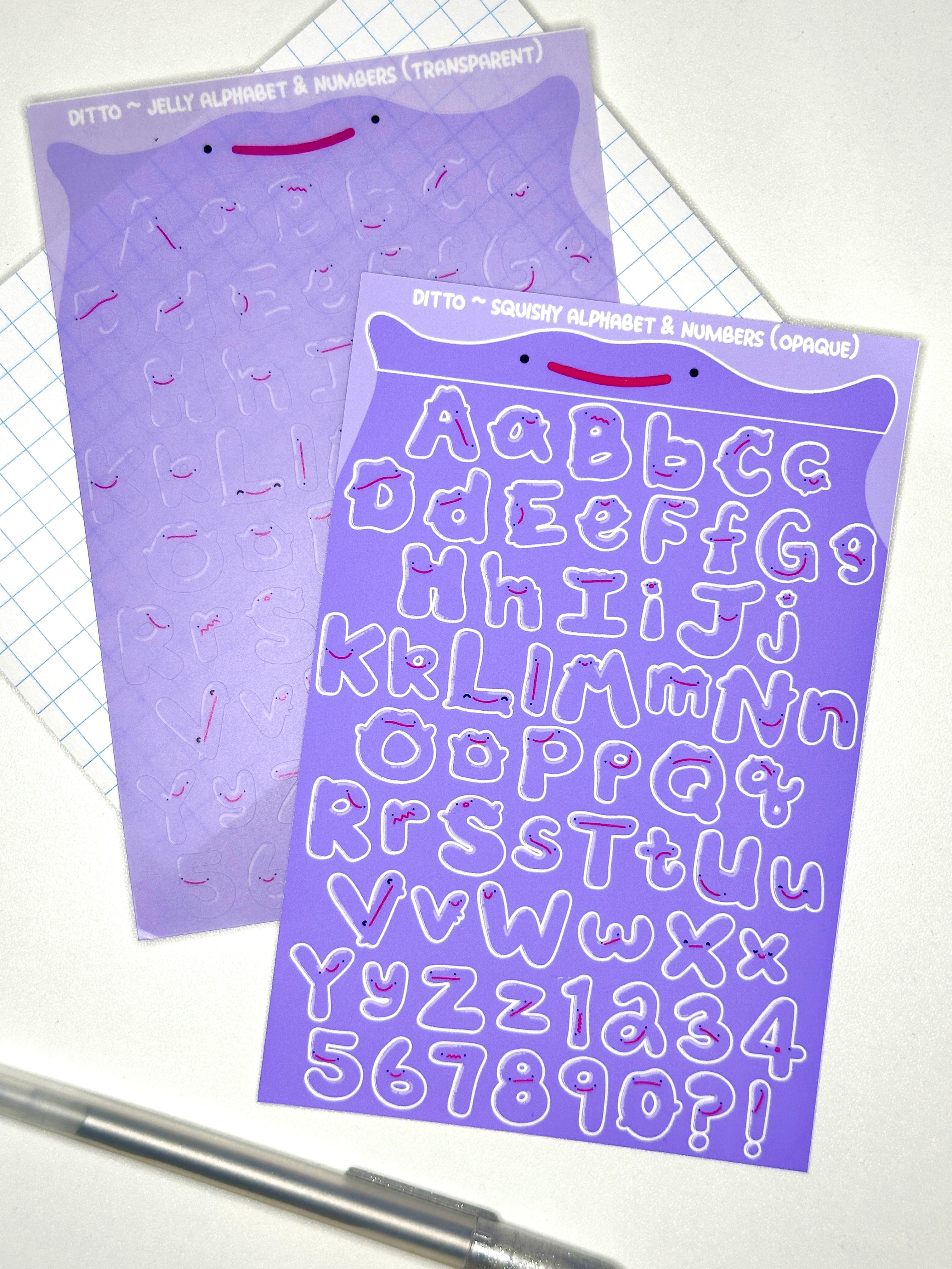 Ditto ~ Alphabet & Numbers Sticker Sheet
