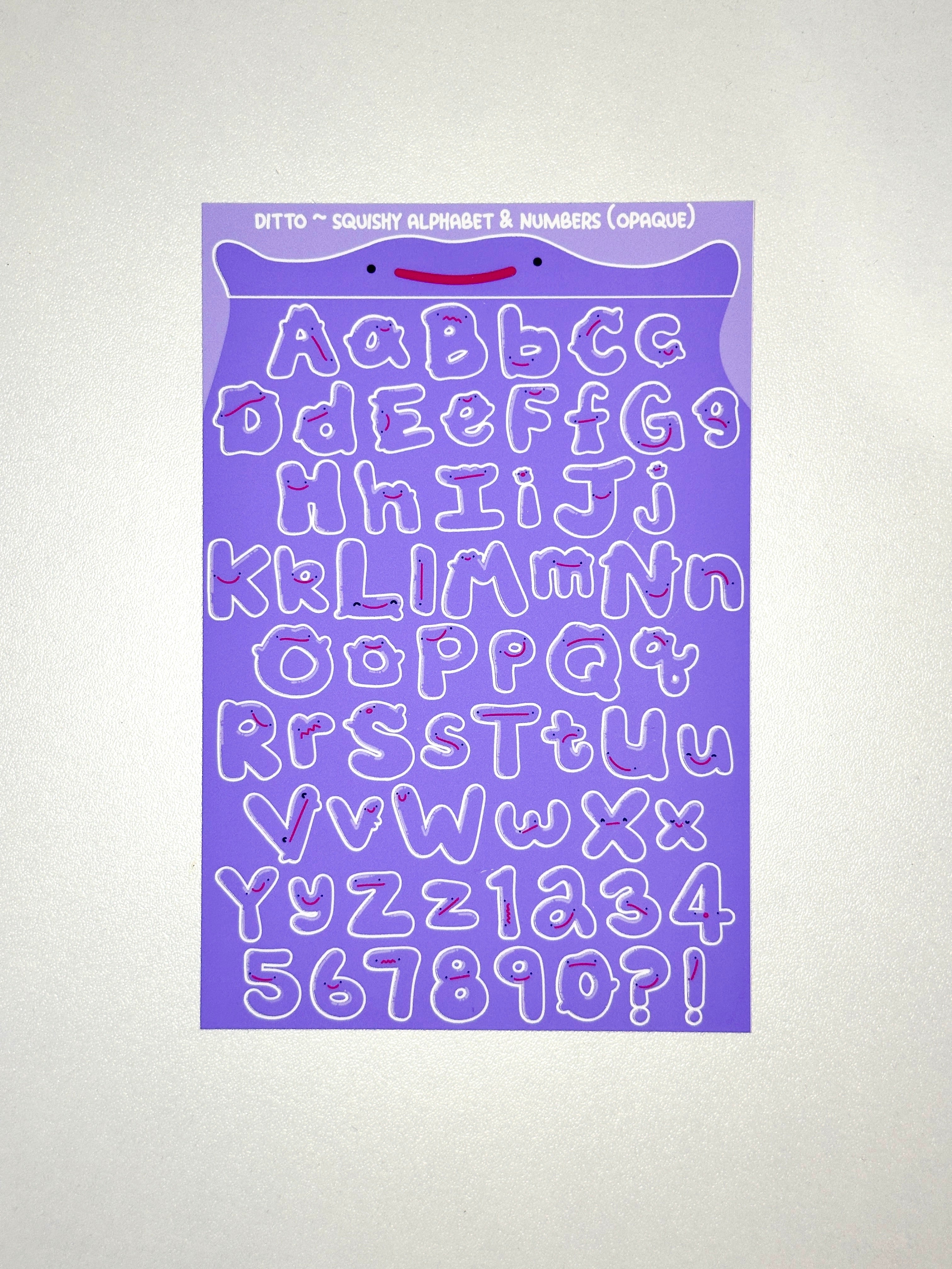 Ditto ~ Alphabet & Numbers Sticker Sheet