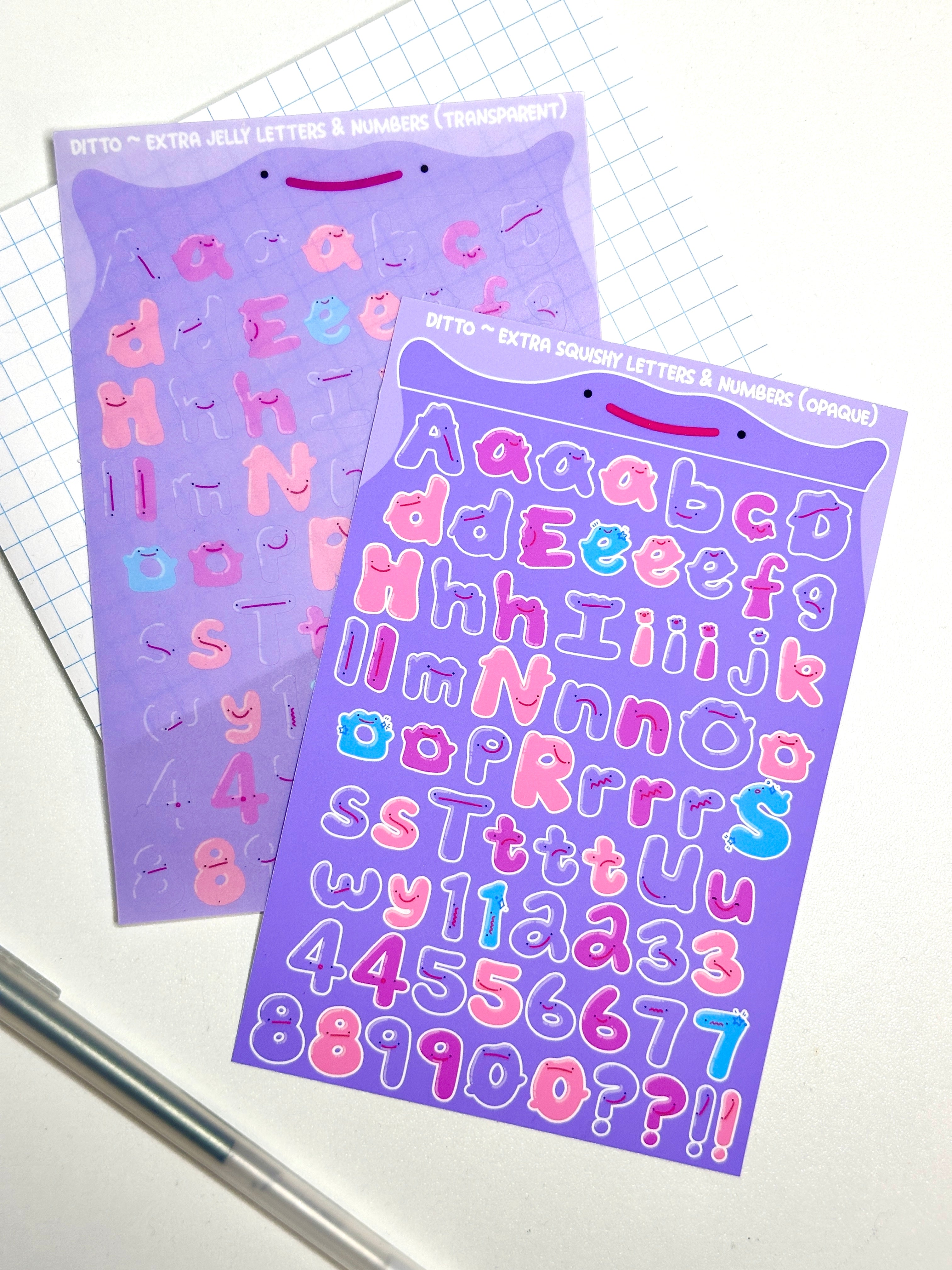 Ditto ~ Extra Letters & Numbers Sticker Sheet