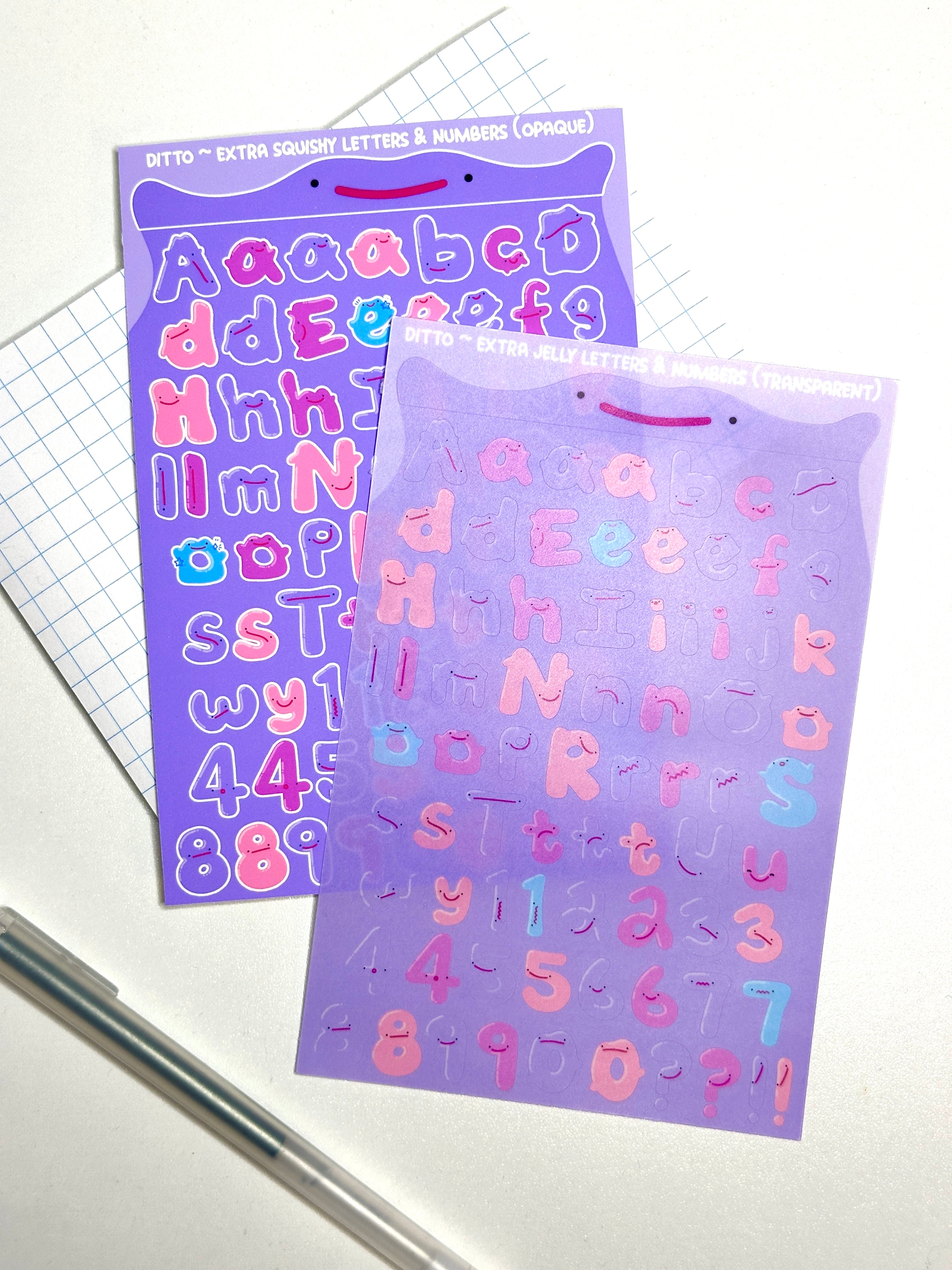 Ditto ~ Extra Letters & Numbers Sticker Sheet