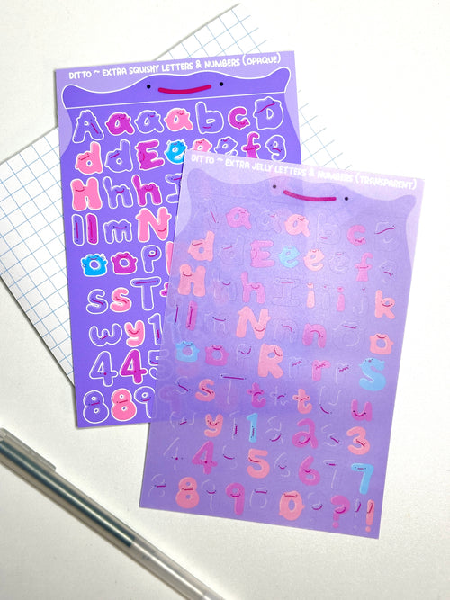 Ditto ~ Extra Letters & Numbers Sticker Sheet