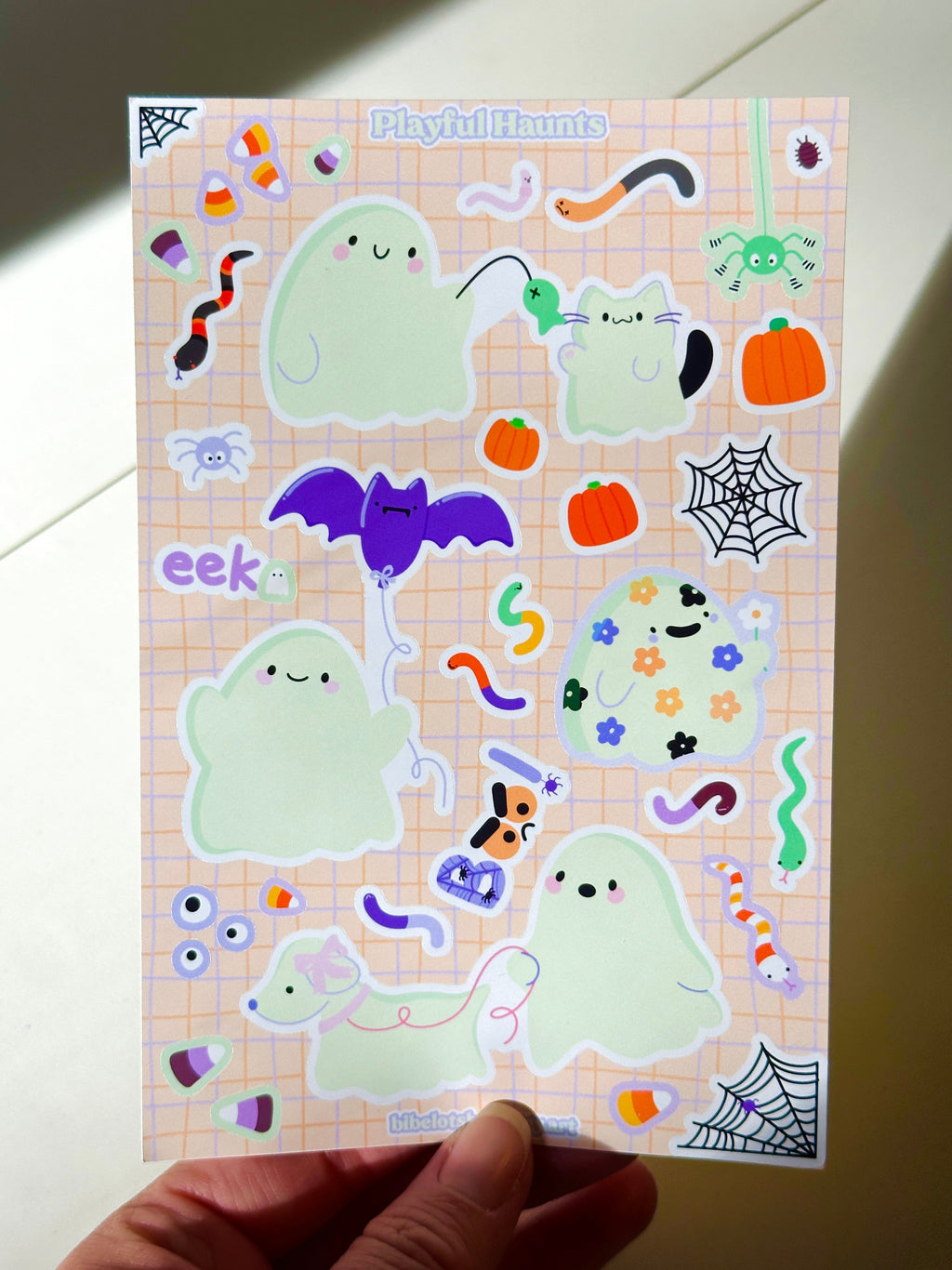 Playful Haunts for Halloween Ghost Sticker Sheet