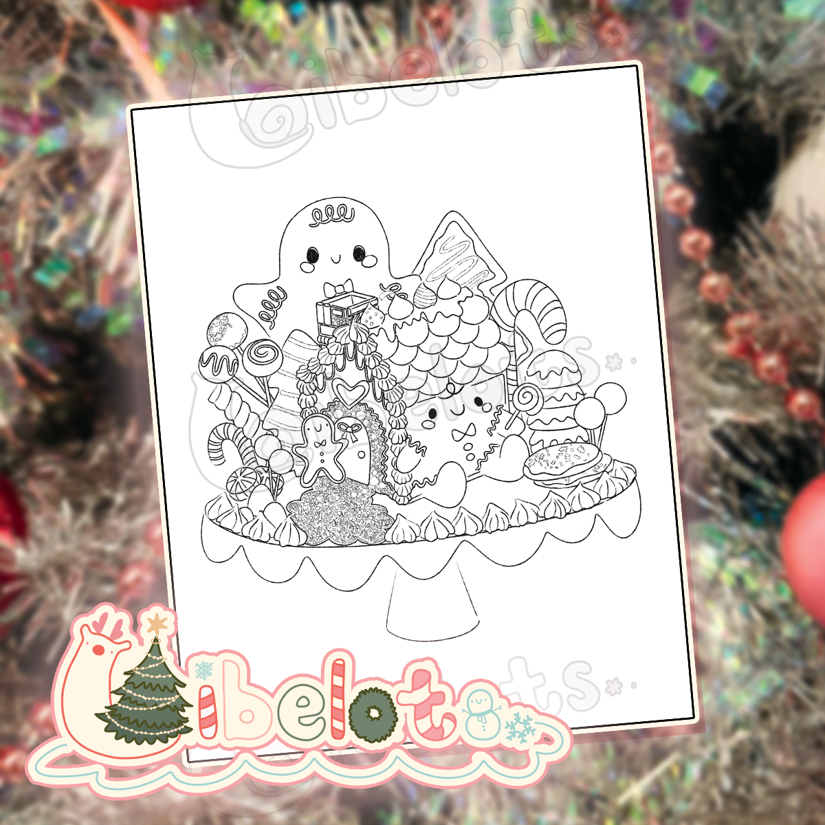 Print at Home - Gingerbread Coloring Page