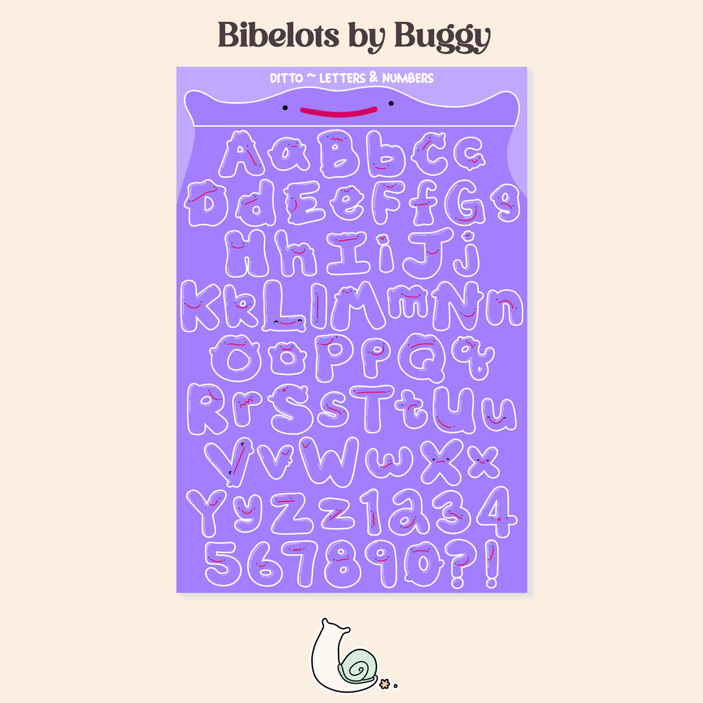 Ditto ~ Alphabet & Numbers Sticker Sheet